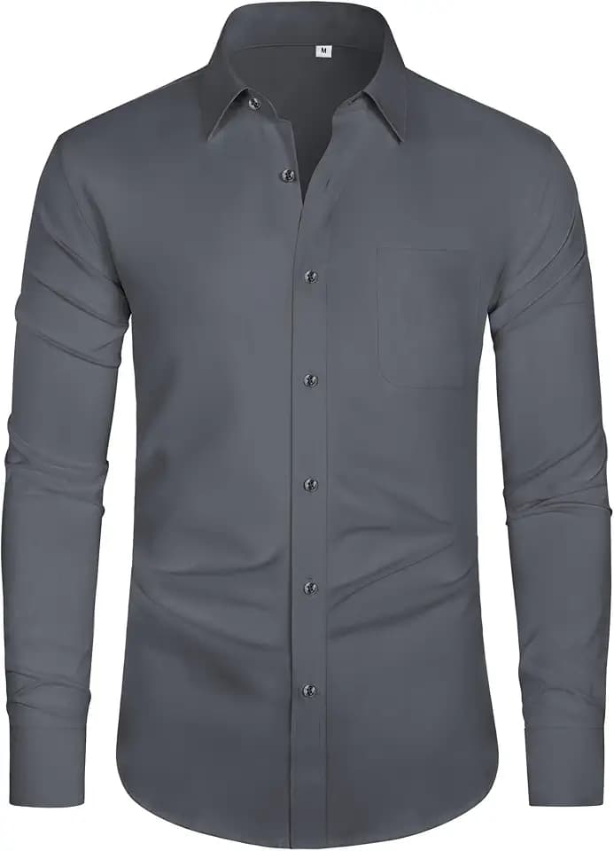 J.VER Hemd Herren Regular Fit Businesshemden Stretch Langarm mit Tasche