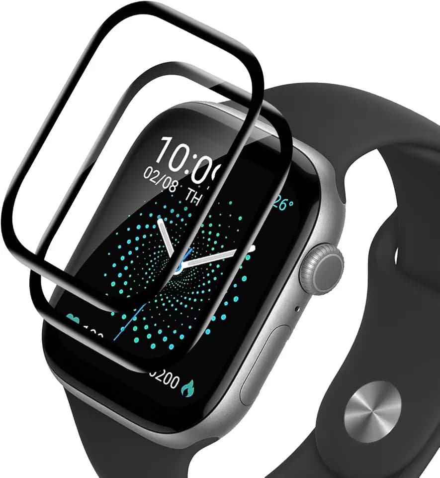 VideoSecu 2 Stück für Panzerglas für Apple Watch Series 11 46mm Schutzfolie, Selbstheilende Schutzglas, Ultradünne 0.2mm, Blasenfrei, Ölfeste & Kratzfeste Schutzglas, Anti-Fingerabdruck Displayschutz