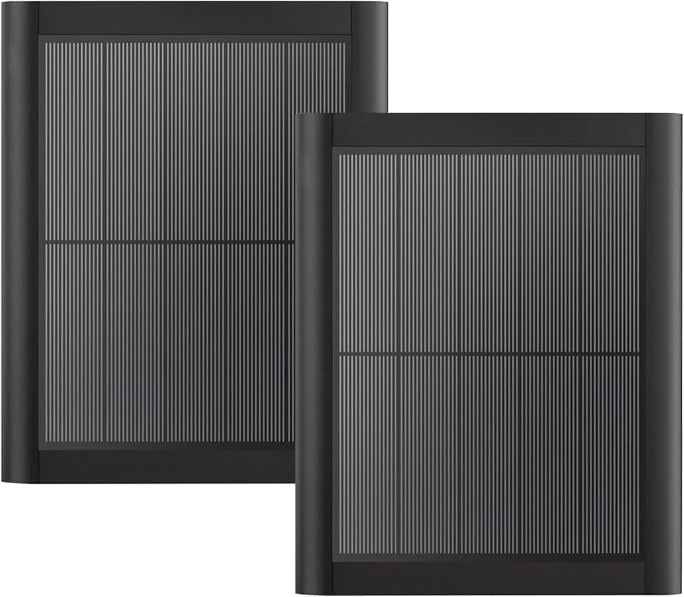 Ring Solar Panel(2nd Generation), 5W Ring Solar Panel Charger with Mount for Stick Up Camera & Pro, Spotlight Plus & Pro, Stick Up Cam Battery, Spotlight Cam Battery (2 Pack Black)