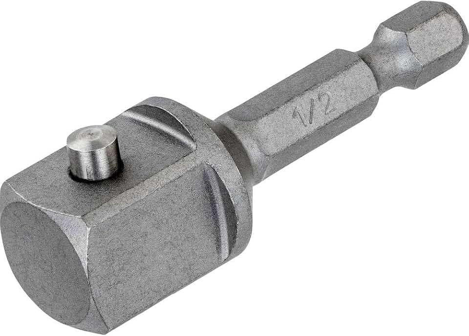 Dewalt Extreme Impact Schlagschrauber-Adapter DT7512 (1/2 Zoll Werkzeugaufnahme für 1/4 Zoll Schlagschrauber, für den Einsatz in Schlagbohrschraubern, Bohrmaschinen und Schraubern), 45 x 35 x 15 cm
