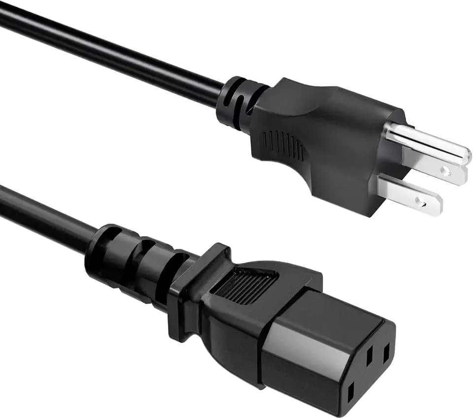 3 Prong AC Power Cord 15FT, Computer Power Cord, NEMA 5-15P to C13