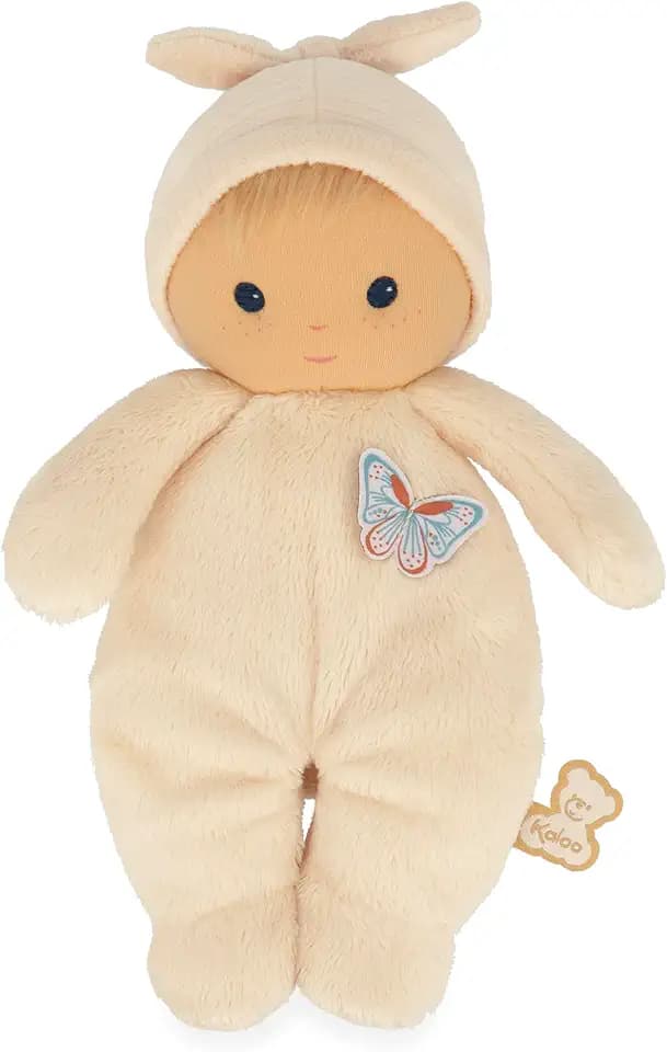 KALOO – Sehr weiche und Flauschige Babypuppe – Weicher und Zarter Körper – Stoffpuppe – Cremefarben – 24 cm – Waschbar – Ab der Geburt – K222000