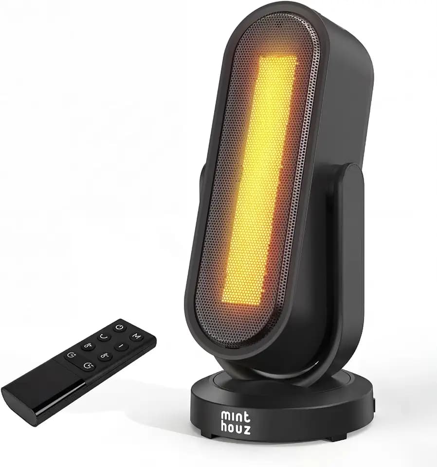 Minthouz Heizlüfter Energiesparend 3 Modi, PTC Keramik Heizlüfter 8H Timer