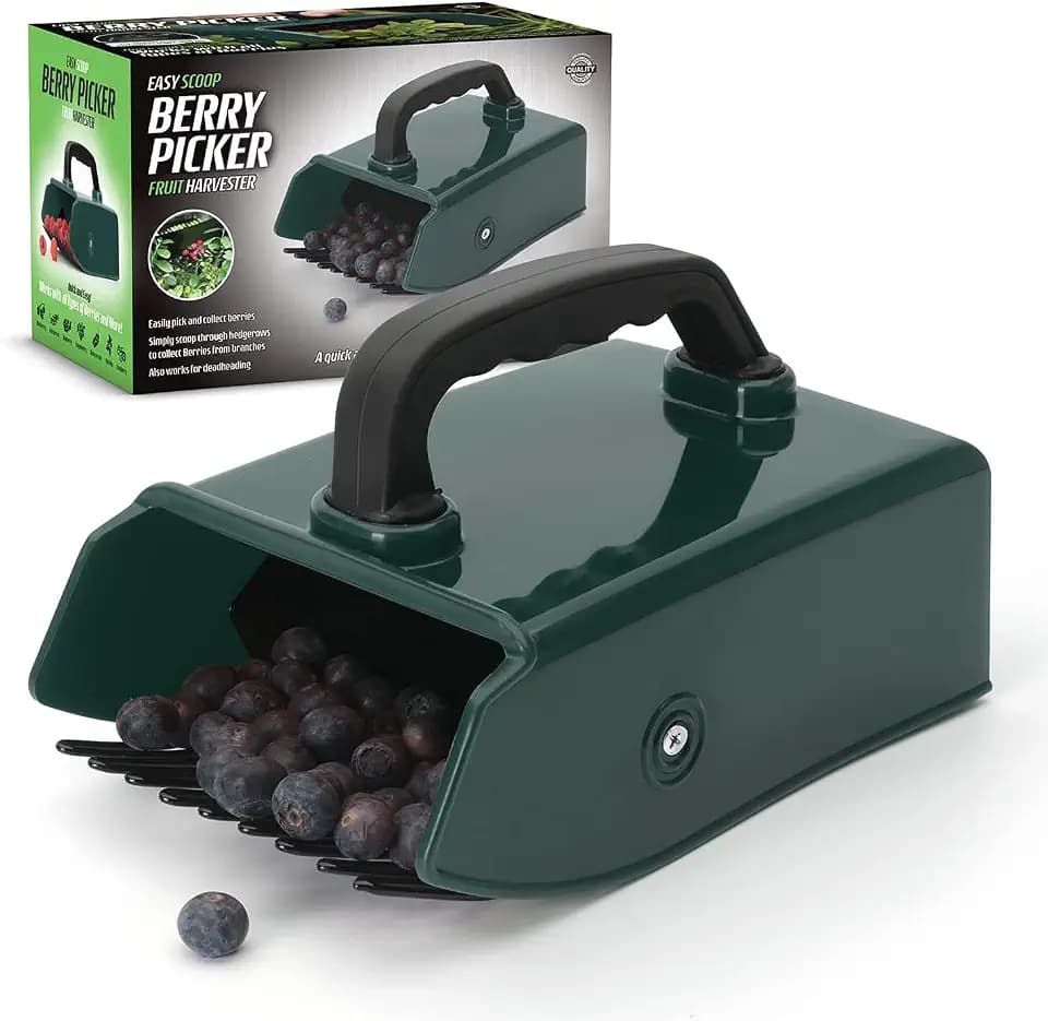 CKB LTD Berry Picker Handheld Easy Scoop Comb Tool for Fruit Foraging - Green