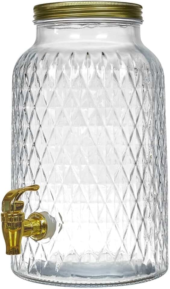 COOK CONCEPT Getränkespender Diamant-Design 6 L mit Zapfhahn Beige