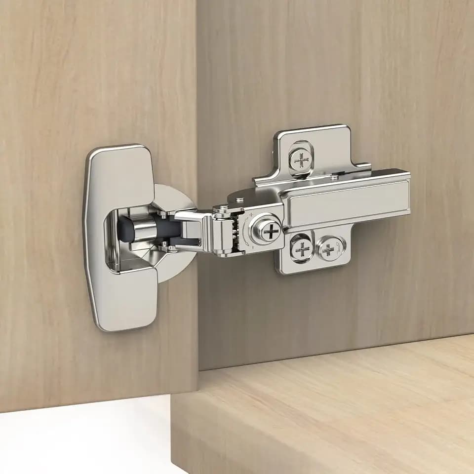Chibery 10 Pack Frameless Inset Soft Close Concealed European Hinges, Self Closing Satin Nickel, 105 ° Open Angle 4D Adjustment, Speed Control, Clip On, Stainless Steel for Cabinet Door