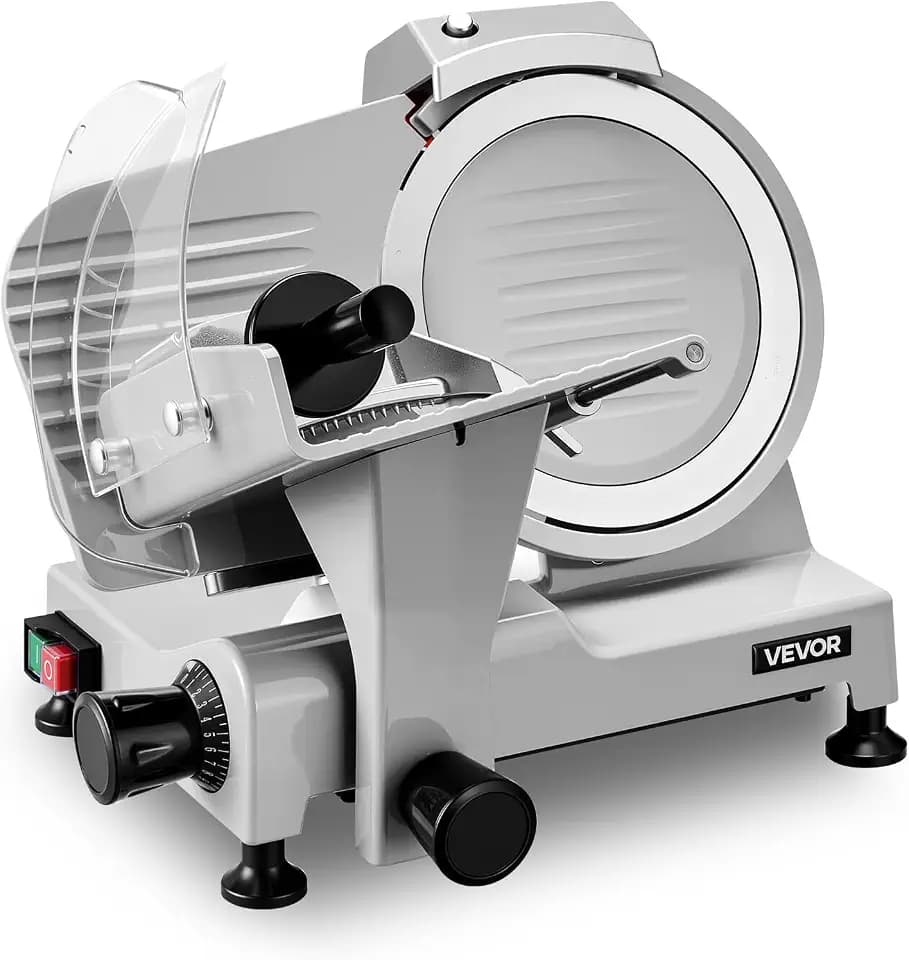 VEVOR Fleischschneidemaschine 300 W 0-12 mm Elektrischer Allesschneider