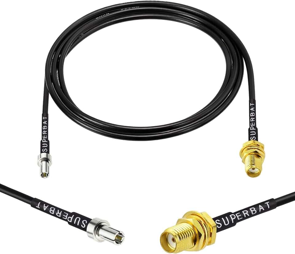 Superbat SMA to TS9 Cable 3ft RG174 SMA Female to TS9 Adapter for Hotspots