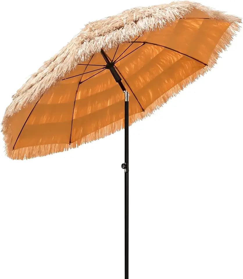 6/6.5/8ft Tiki Umbrellas with Tilt Design for Outside