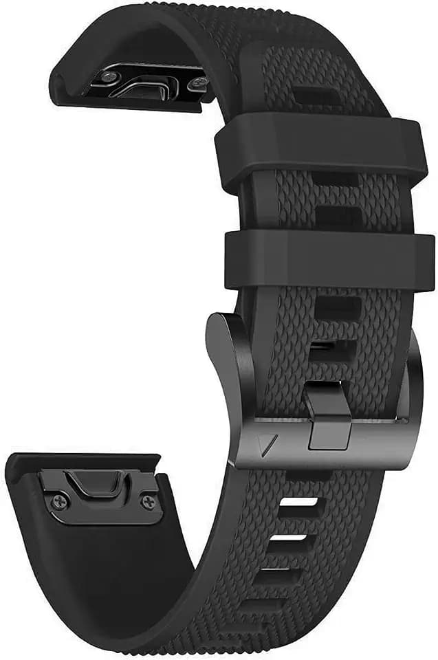 ANCOOL for Fenix 5/Fenix 6/Fenix 7/Fenix 9/8 47mm Band 22mm Silicone Watch Band for Fenix 9 Pro/8 Pro 47mm/7 Pro/6 Pro/5 plus/Forerunner 935/945/955/965/Approach S62/S60/Epix Gen 2 47mm(Black)
