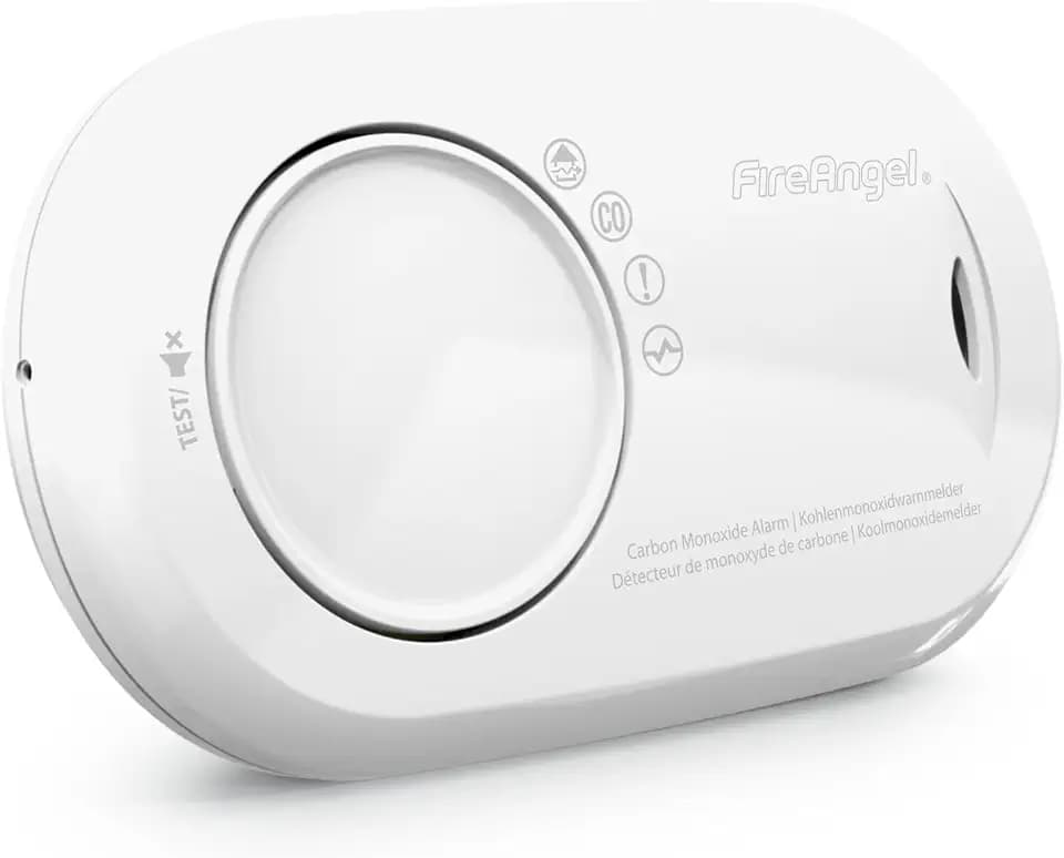 FireAngel FA3820 Kohlenmonoxid Melder, CO Melder mit 10-Jahres-Batterie