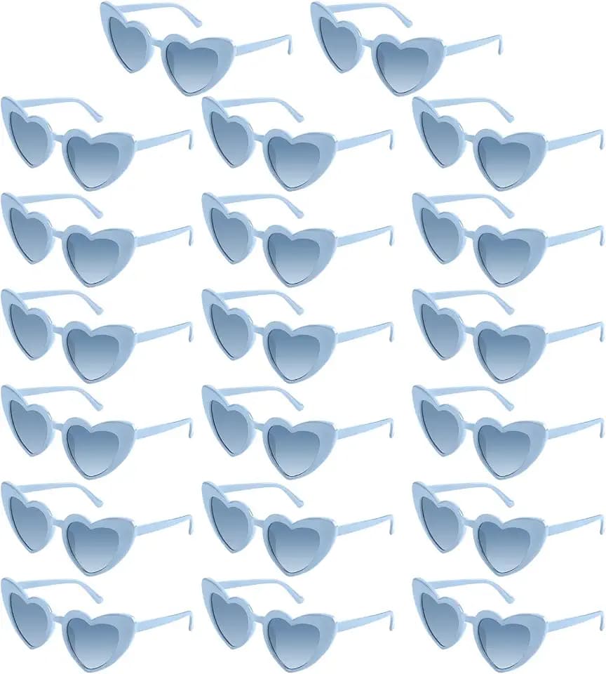 5/10/20 Pack Heart Sunglasses Bachelorette Vintage Heart Shaped Glasses for Wedding Bridesmaid Party Favor