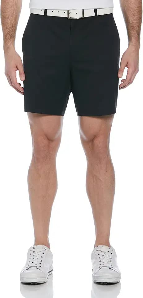 PGA Tour Men's 7” Flat Front Performance Stretch Golf Shorts with Active Waistband
