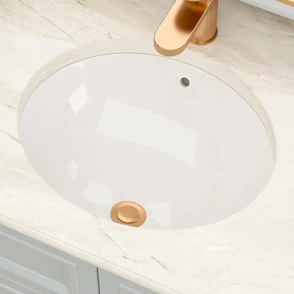 18" x 15" Oval Undermount Bathroom Sink