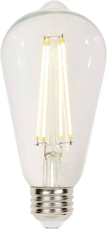 Westinghouse 4518300 6.5 Watt (60 Watt Equivalent) ST20 Dimmable Clear Filament LED Light Bulb, Medium Base, Single