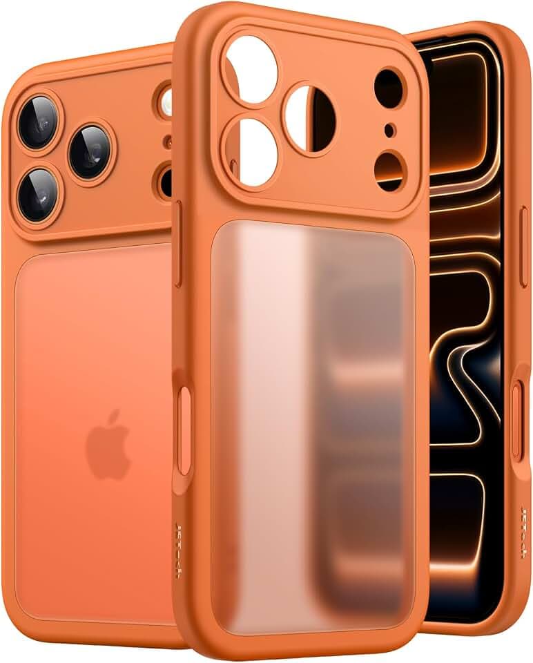 JETech Matte Hülle für iPhone 17 Pro, Orange