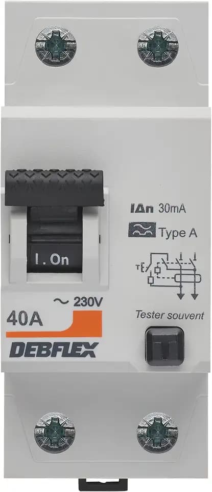 Debflex - Differentieller Schalter 2P 30MA 40A 2 Module Typ A - Modular - Modulare Reihe - Differenzschalter - 707512
