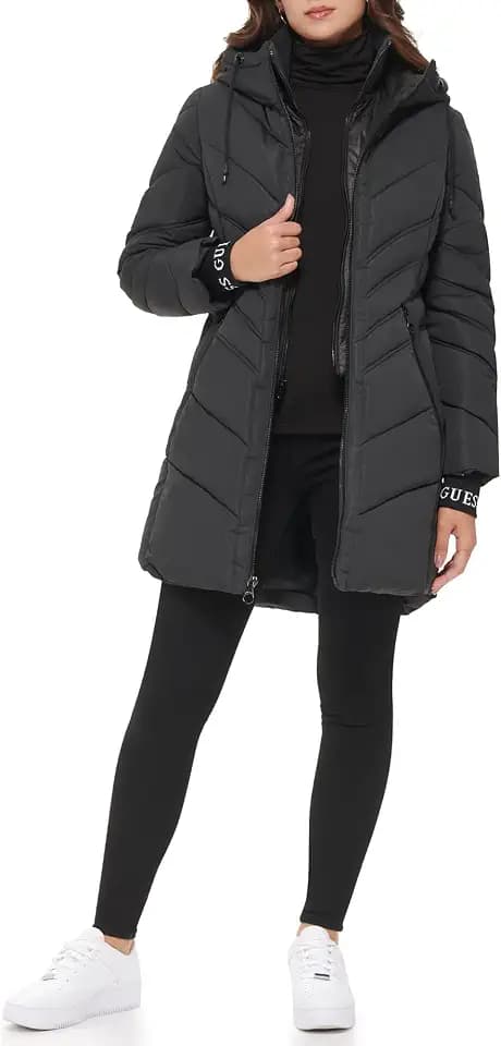 GUESS womens Guess Women's Midweight Puffer Jacket