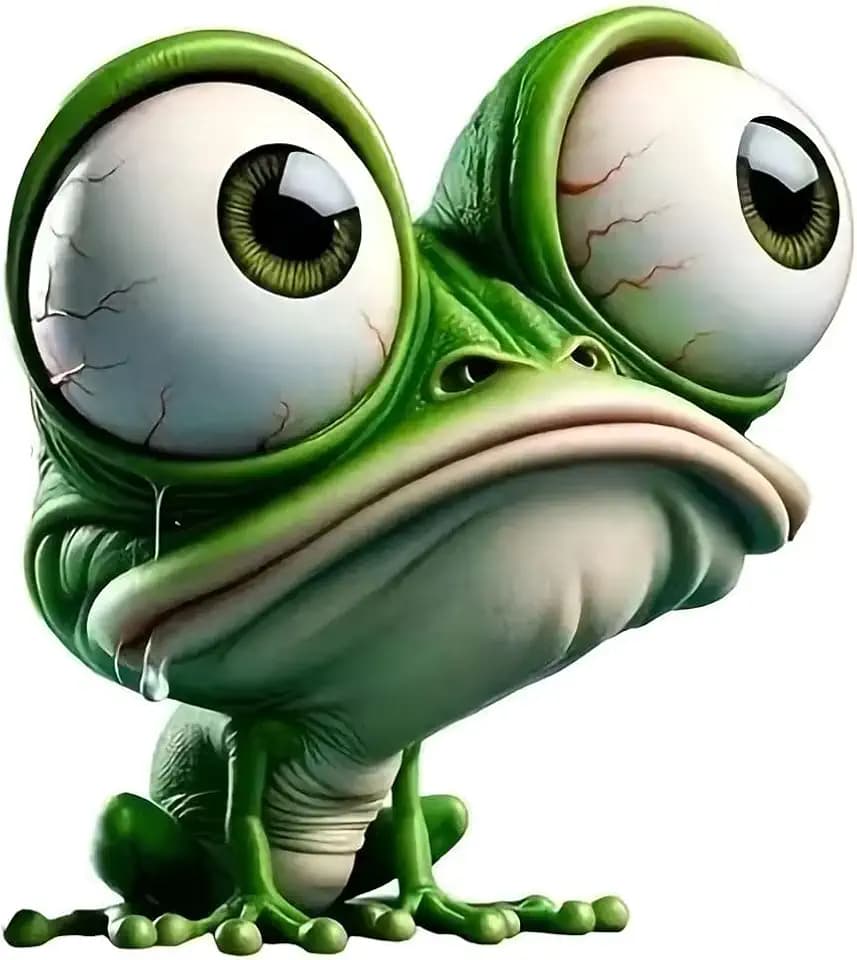 Cute Frog Auto Decal Waterproof Vinyl Cartoon Vehicle Sticker A027