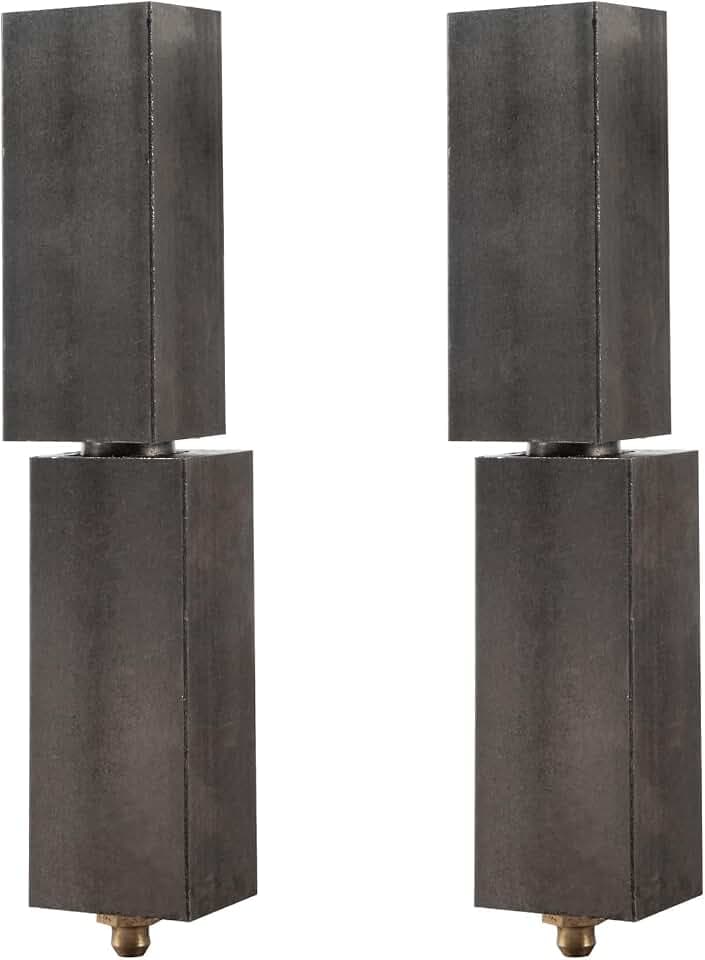 7" Rectangular Steel Block Gate Hinge with Ball Bearing for Welding on Large Iron or Steel Vehicular Pedestrian Gates, Lubricable Square Barrel Gate Hinge(1 Pair)