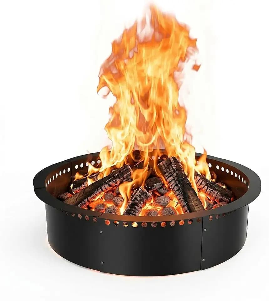 Smokeless Fire Pit Ring, 35 inch Outer/31 inch Inner Outside Fire Pit