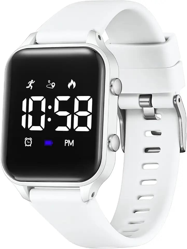 Kids Digital Watches for Boys Girls, Sports Watch with Fitness Tracker, Pedometer, Alarm Clocks, Stopwatch, No App Needed Waterproof Kids Watch, Gift for Teens Student Girls Boys Ages 5-14