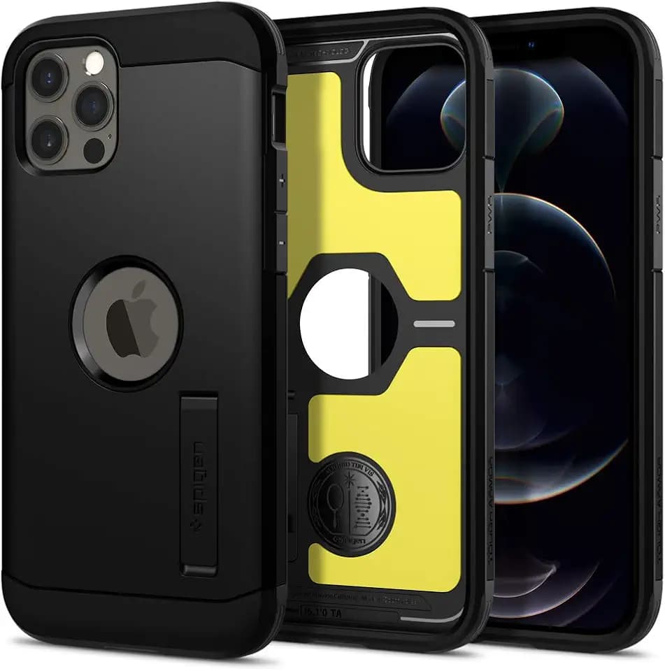 Spigen iPhone 12/12 Pro Hülle Tough Armor -Black