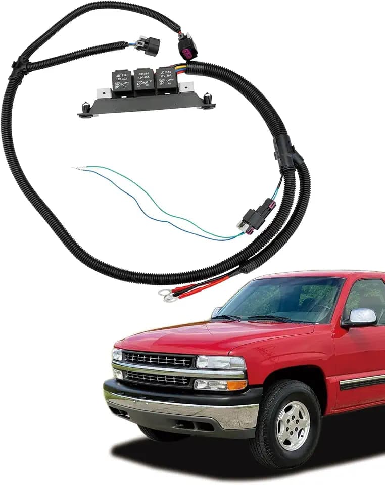 Electric Fan Wiring Harness, Fit for 99-07 Chevy Silverado 1500 2500 3500