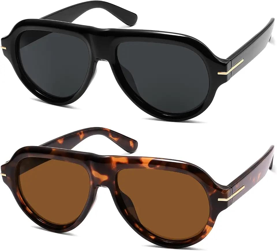 Polarized Trendy Retro Aviator Sunglasses Womens Mens AR82379
