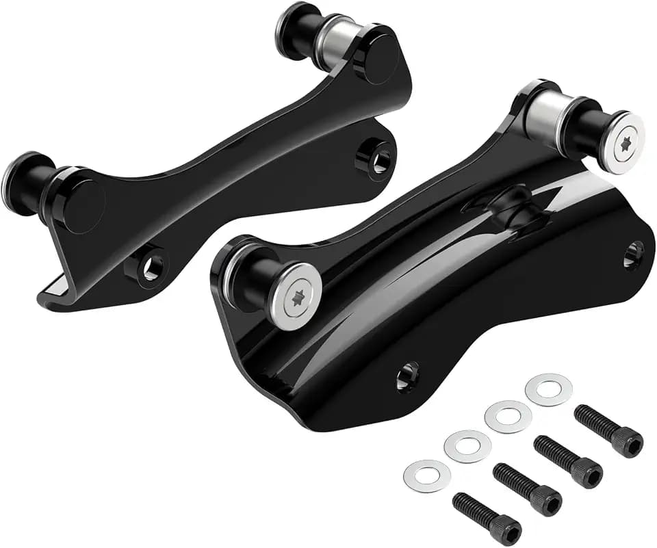 Benlari Gloss Black 4 Point Docking Hardware Kit 2014-2024 Compatible for Harley Davidson Touring Street Glide Road Glide Electra Glide Road King CVO (Vivid Black)