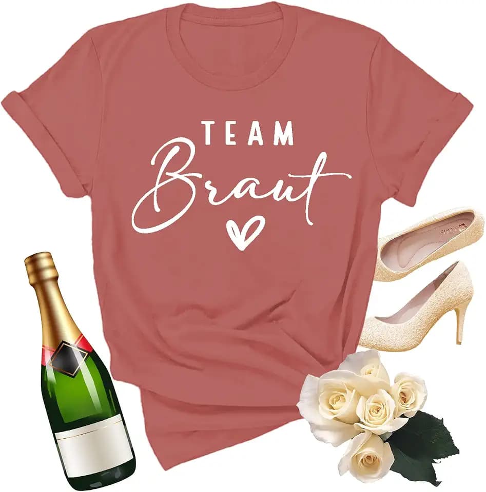 JGA T Shirt Team Braut,Tshirt Frauen,Junggesellenabschied T-Shirt,Brautjungfer Tshirt