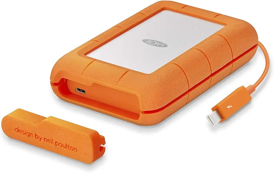LaCie Rugged Thunderbolt USB-C 4TB Portable Hard Drive STFS4000800