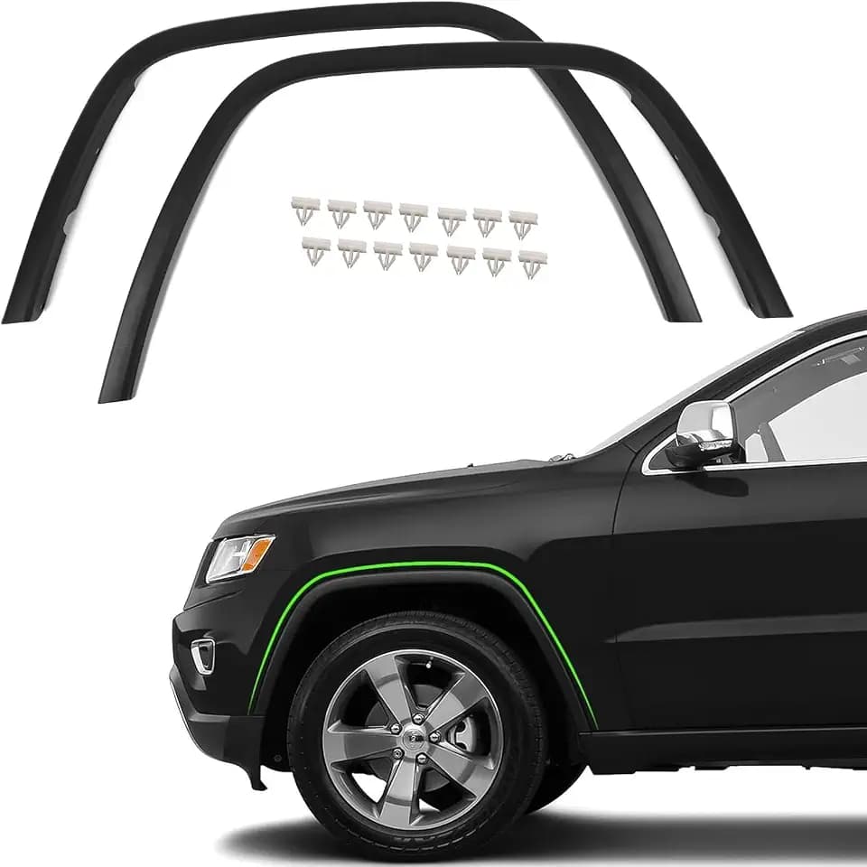 JOLONG Front Pair Fender Flares for Jeep Grand Cherokee 2011-2016