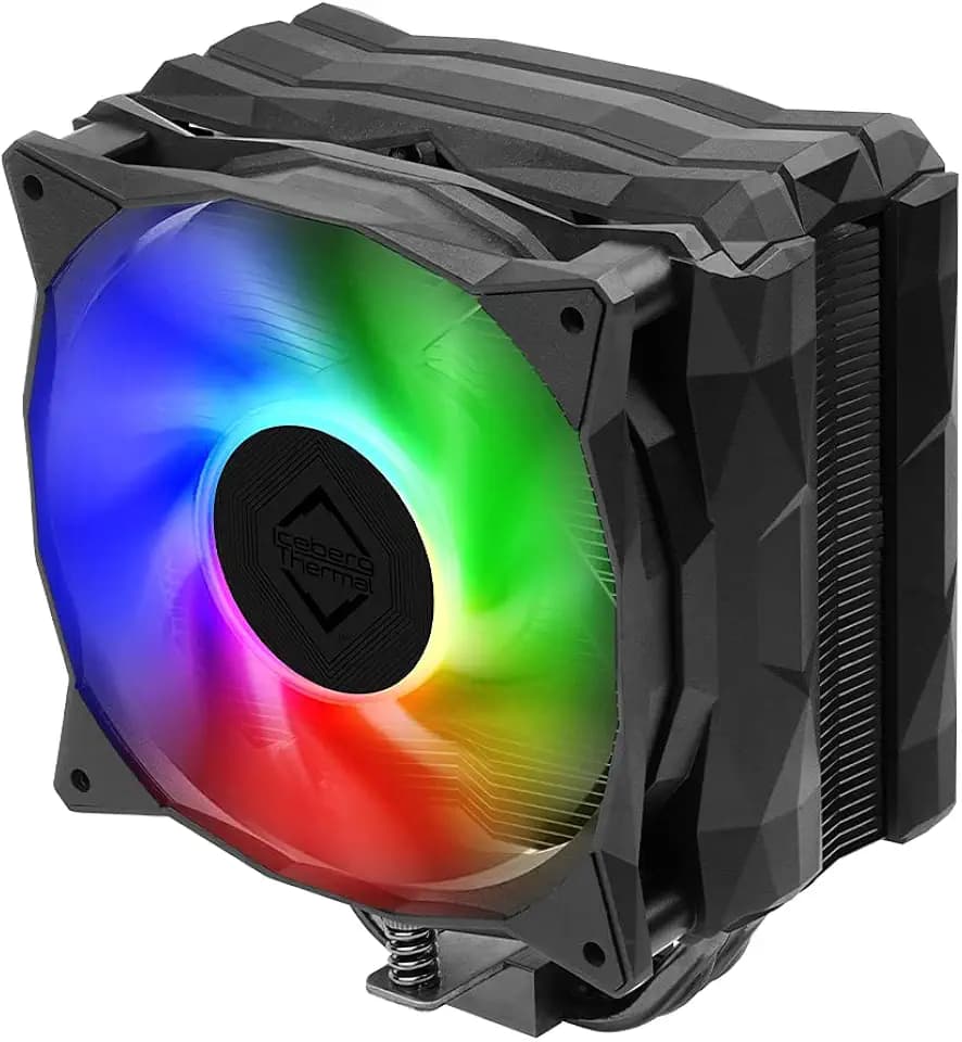 Iceberg Thermal IceSLEET G4 Midnight All-Black 4 Nickel-Plated Heatpipes CPU Air Cooler with ARGB 120mm PWM Fan for Intel and AMD (Limited Edition) AM5 and LGA1700 Compatible