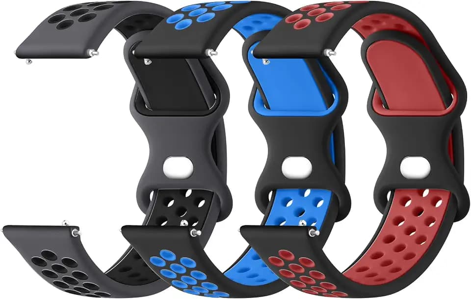 20mm 22mm Silicone Watch Bands Quick Release Replacement Wristband, Soft Silicone Rubber Sport Watch Strap for Women Men