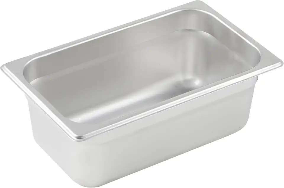 Winco Anti-Jamming Steam Pan, 1/4 by 4-Inch, Standard Weight