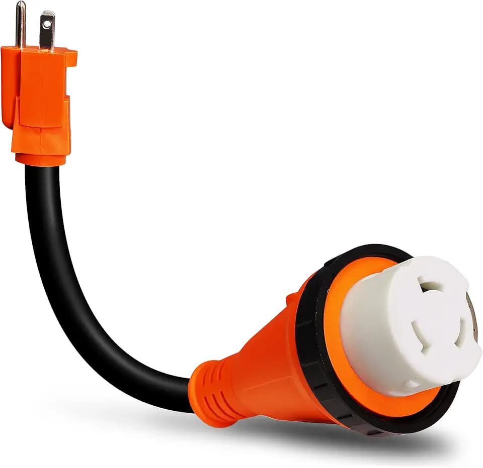 True MODS 50A to 15A 125V RV Power Adapter Plug Cord Connector Twist Lock