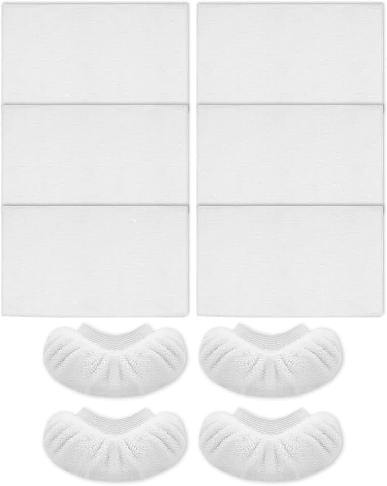 6+4 Stück Universal Dampfreiniger Tücher, Groß + Klein