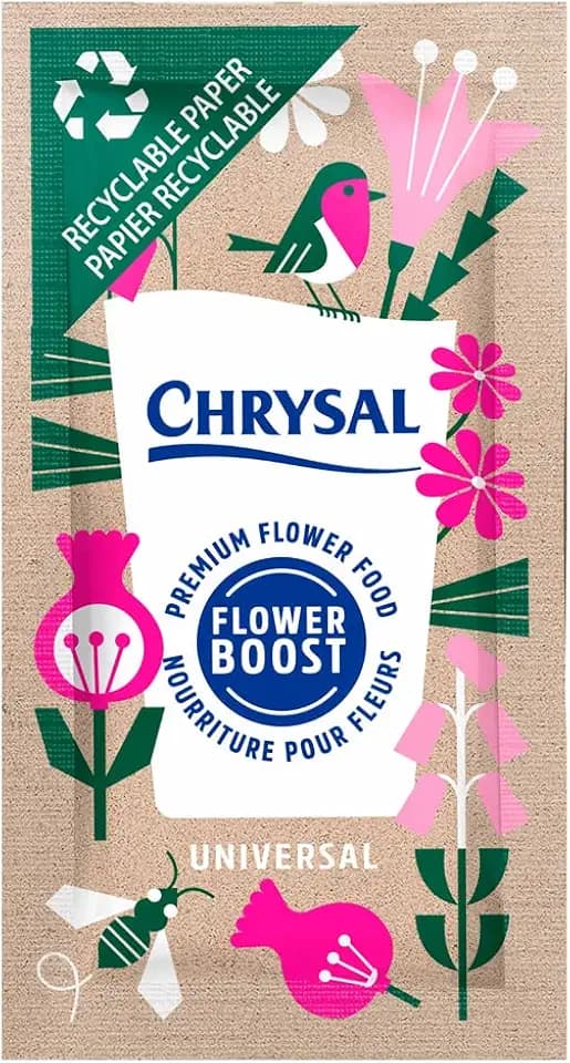 Chrysal Recyclable Paper Flower Food Packet - 100 ct, for 1L of Water