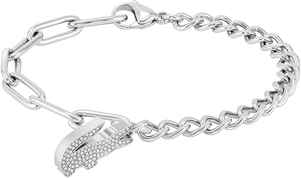 Lacoste Gliederarmband für Damen Kollektion CROCODILE mit Kristallen