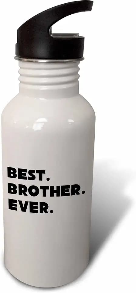 3dRose Best Brother Ever-Sports Water Bottle, 21oz , 21 oz, Multicolor