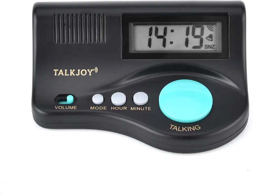 Sprechender Wecker Digitale Sprechende Uhr Alarm Blindenuhr Seniorenwecker auch für Blinde Tischwecker Standwecker mit Ansage Uhrzeit und Weckfunktion (Lautstärke Sprachwiedergabe regelbar!)