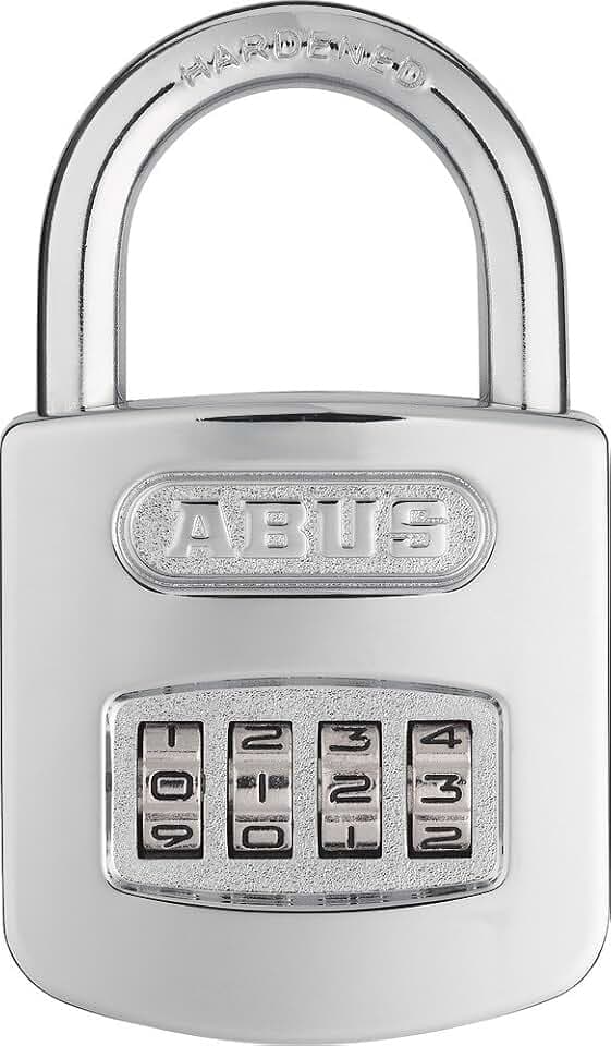 ABUS Zahlenschloss 160/50 - Vorhängeschloss, Sicherheitslevel 6, Silber
