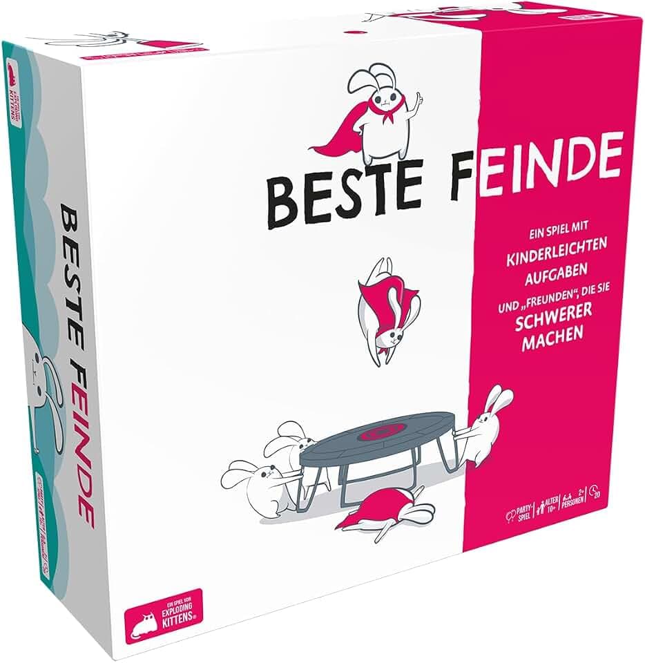 Exploding Kittens, Beste Feinde, Partyspiel, Deduktionsspiel, 2+ Spieler, Ab 10+ Jahren, 20 Minuten, Deutsch
