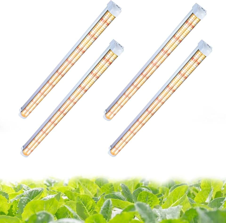 Niello T8 Pflanzenlampe LED, 4-Pack, 60cm, 72W, Vollspektrum