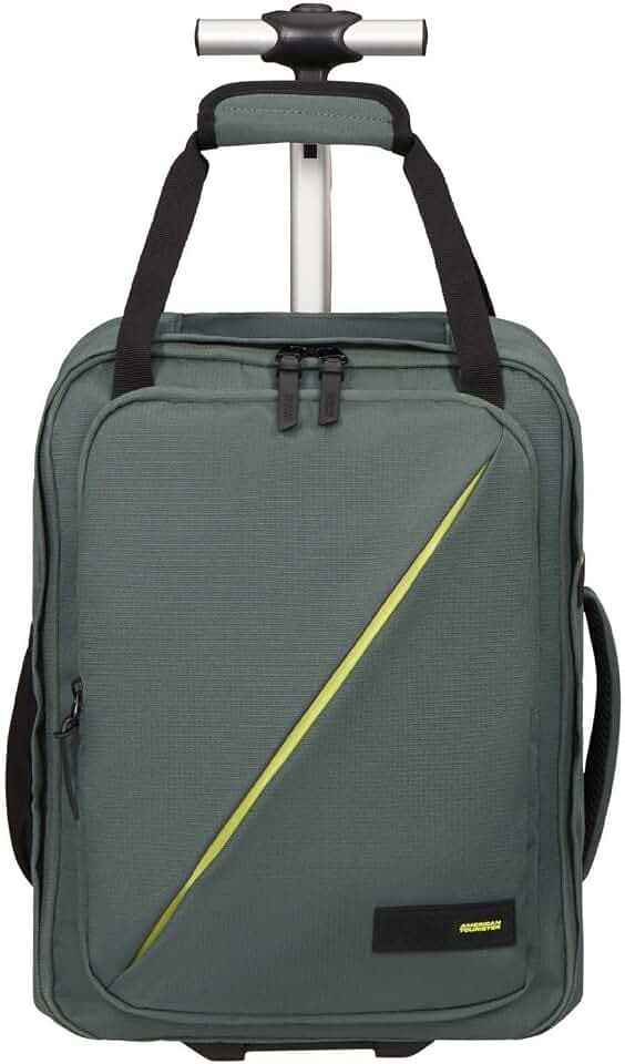 American Tourister Take2Cabin - Ryanair/Wizz Air/Vueling Kabinentasche 40 x 30 x 20 cm, 24,5 l, 1,50 kg, Rucksack mit Rollen, Handgepäck, Flugzeug-Rucksack MS Untersitz, Grün (Dark Forest)
