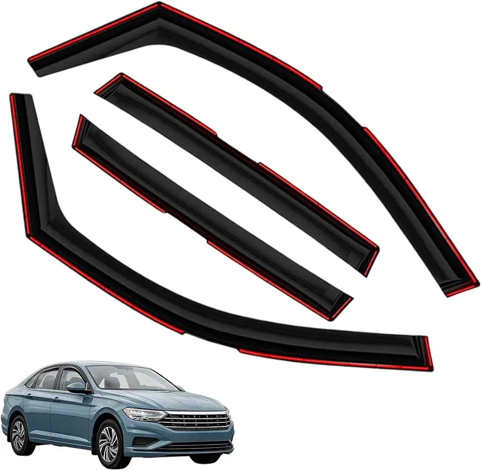 Window Visors Rain Guards FIT 2019–2025 Volkswagen Jetta – in-Channel Vent Deflectors 4PC Set All-Weather