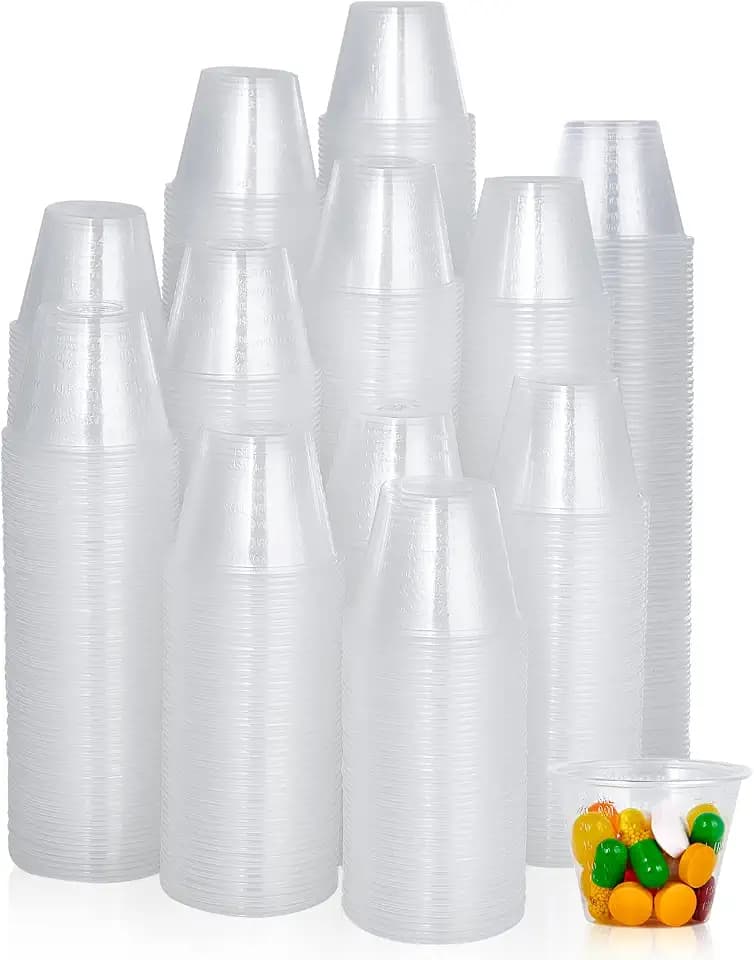 1000 Pack 1 oz Disposable Medicine Cups, Plastic Med Cups, for Measuring