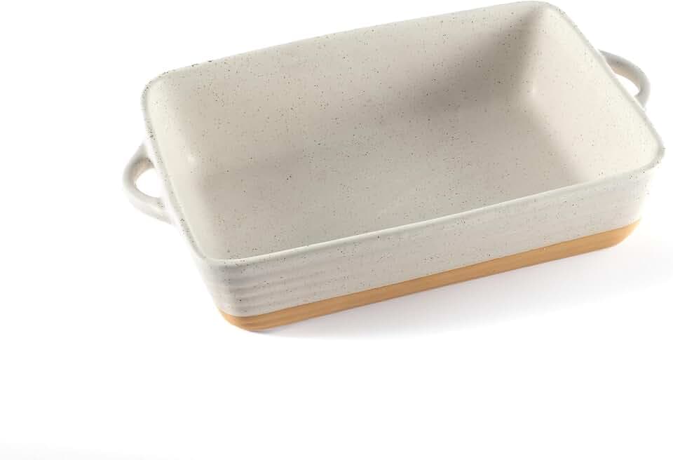 Hanseküche Auflaufform Groß für 4 Personen aus hochwertiger Keramik | Ideal für Lasagne, Aufläufe, Tiramisu | Ofenform, (Weiß)