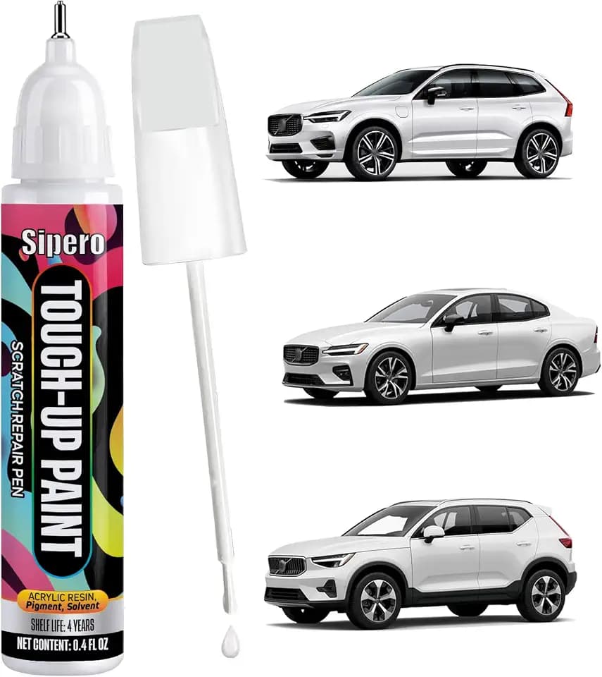 Crystal White Pearl Tricoat (707) Touch Up Paint Pen for Volvo, 2 in 1